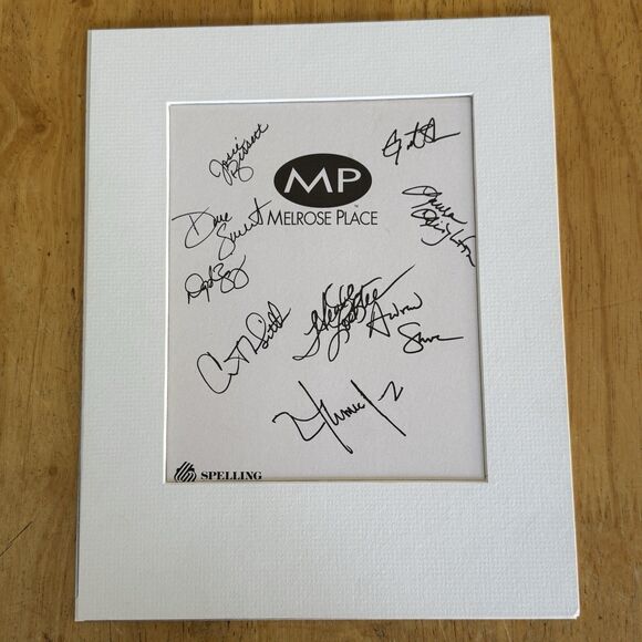 Other - Melrose Place Cast Signed 5x6 Photo Matted (8x10) Autographed Heather Locklear
